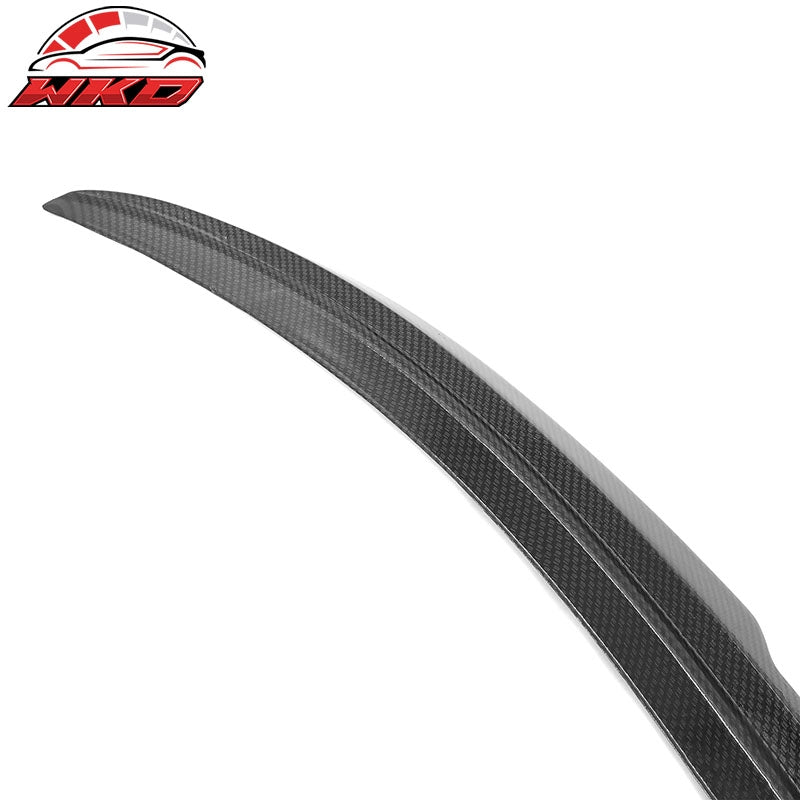 Fits 20-25 Tesla Model Y Trunk Spoiler Carbon Fiber Print Rear Decklid Boot Wing