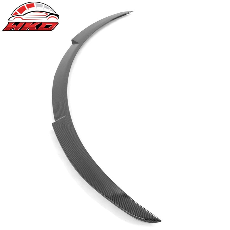 Fits 20-25 Tesla Model Y Trunk Spoiler Carbon Fiber Print Rear Decklid Boot Wing