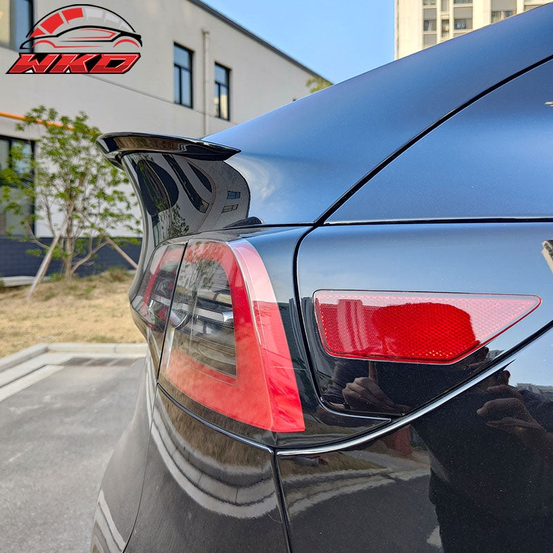 Fits 20-25 Tesla Model Y Trunk Spoiler Gloss Black ABS Rear Deck Lid Boot Wing