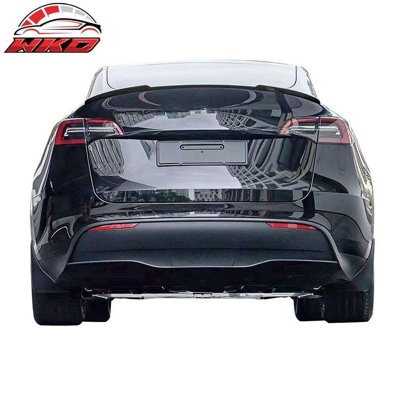 Fits 20-25 Tesla Model Y Trunk Spoiler Gloss Black ABS Rear Deck Lid Boot Wing
