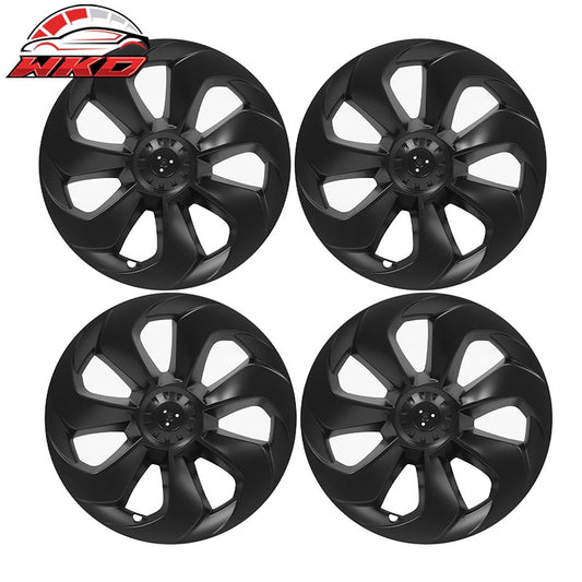 Wholesale 20-24 Tesla Model Y 19'' Large Blade Wheel Hubcaps Rim Cover Matte Black 4PC