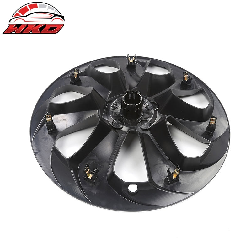 For 20-24 Tesla Model Y 19'' Large Blade Wheel Hubcaps Rim Cover Matte Black 4PC