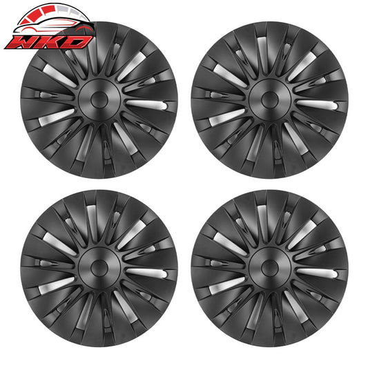 Wholesale 20-24 Tesla Model Y 19'' Hurricane Wheel Hubcaps Rim Covers Matte Black 4PCS