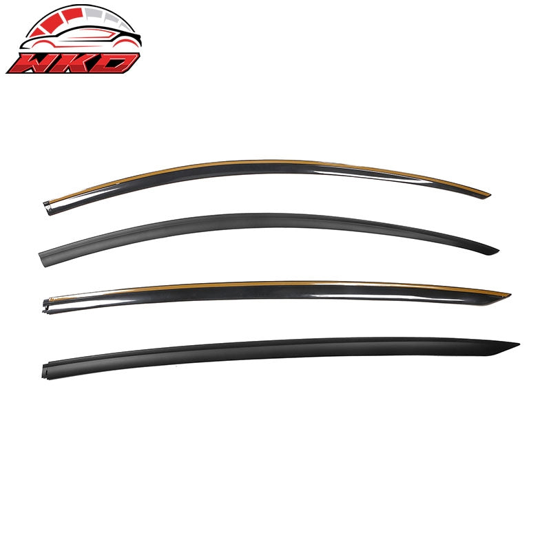 For 20-25 Tesla Model Y ABS Tape-on Window Visor Sun Rain Guard 4PCS Matte Black