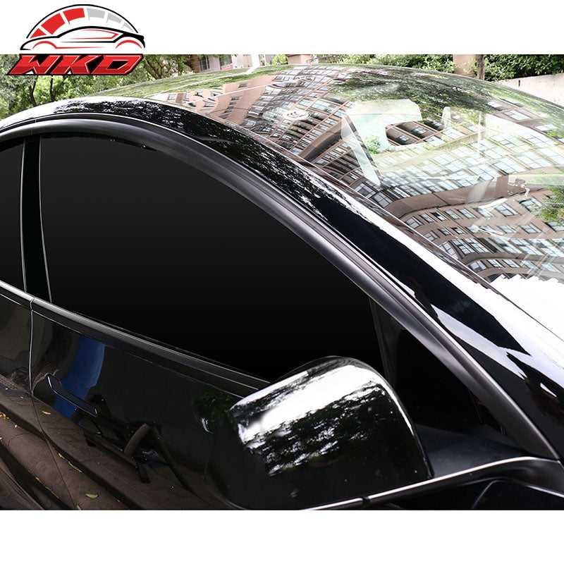 For 20-25 Tesla Model Y ABS Tape-on Window Visor Sun Rain Guard 4PCS Matte Black