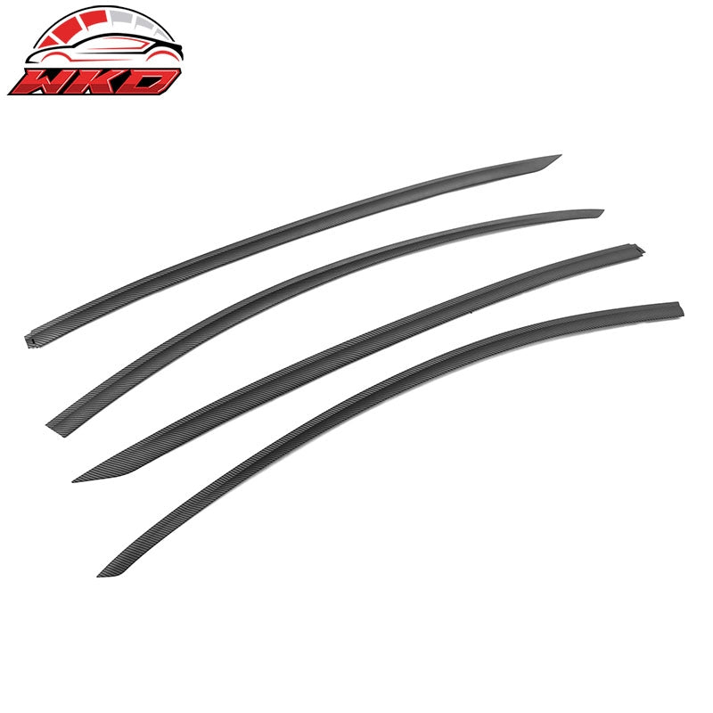 Wholesale 20-25 Tesla Model Y ABS Window Visor Sun Rain Guard Matte Carbon Fiber Print