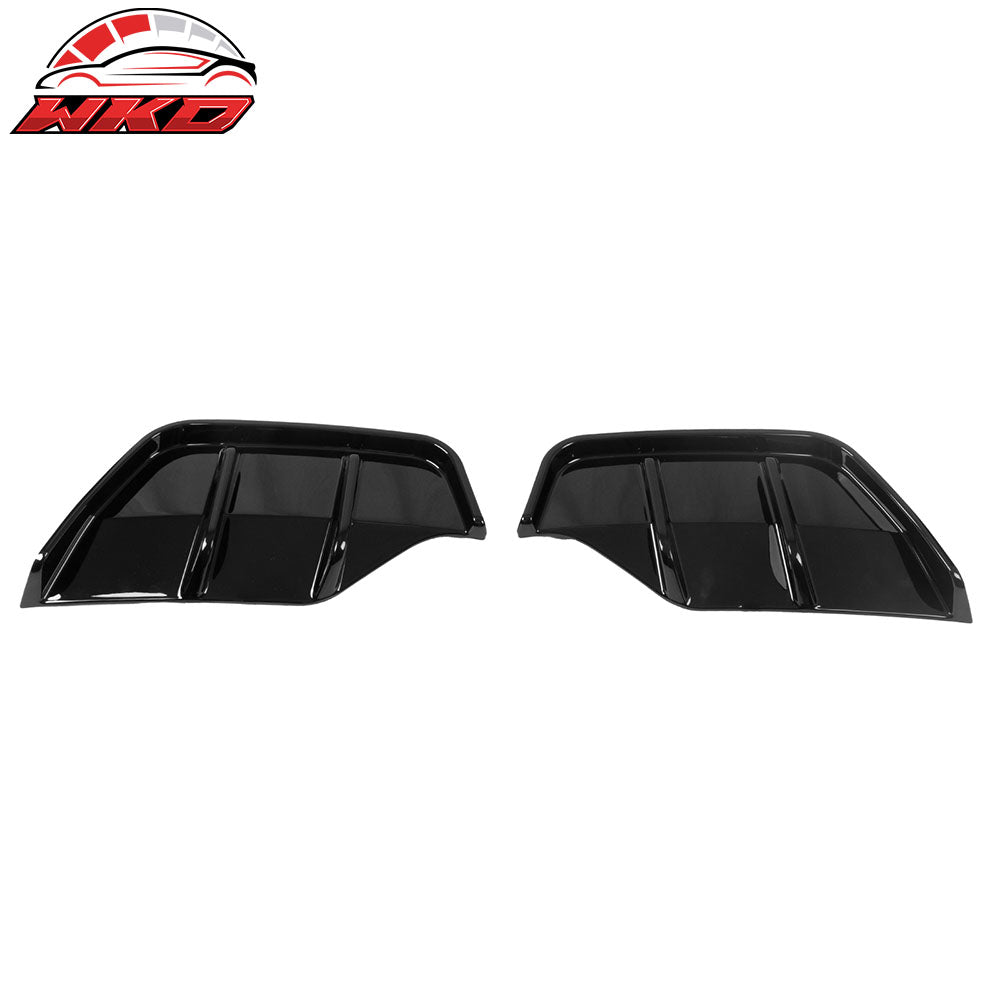 Fits 25-26 Tesla Model Y Juniper Rear Bumper Side Apron Gloss Black Diffuser Cap
