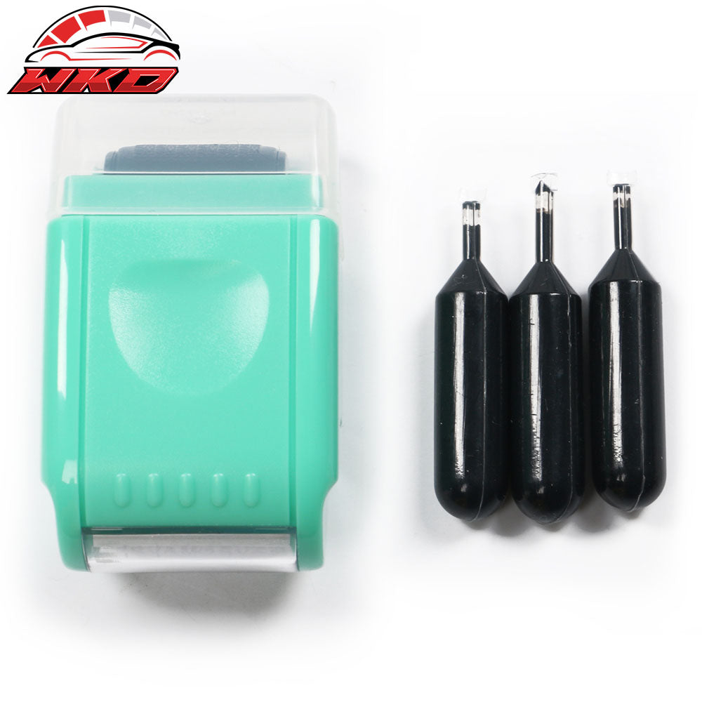 Wholesale 0.67in ID Protection Guard Wide Roller Stamp w/ 3ink Refill Green - Bulk Orders & Dealer Pricing Available