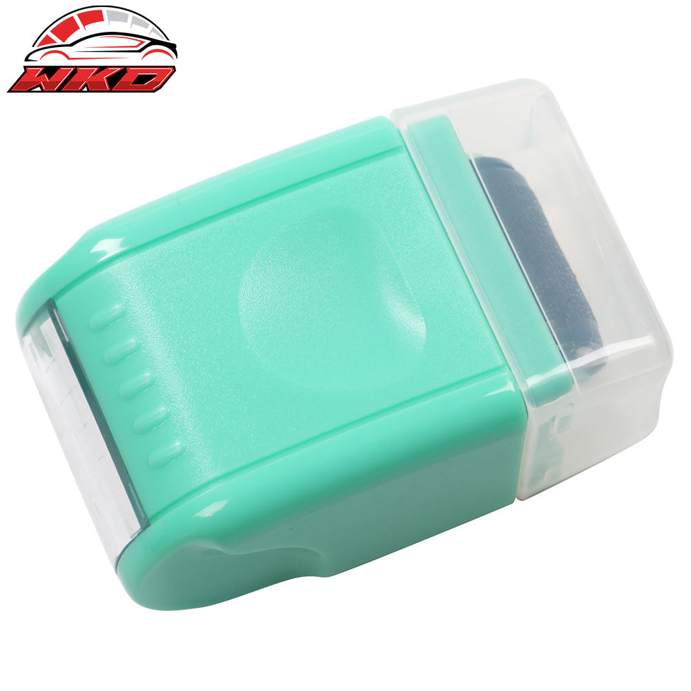 0.67 In Identify Theft Protection Guard Wide Roller Stamp w/ 3 Ink Refill Green
