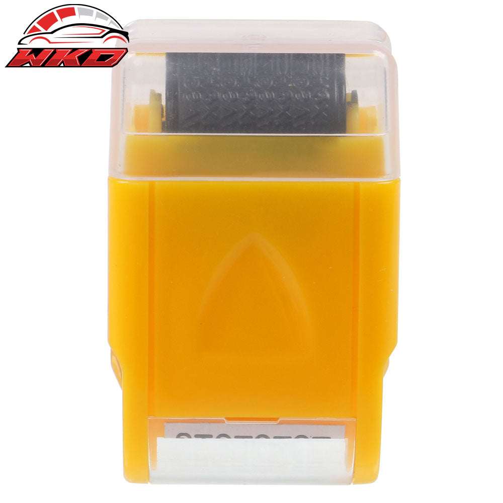 0.67 In Identify Theft Protection Guard Wide Roller Stamp w/ 3 Ink Refill Yellow