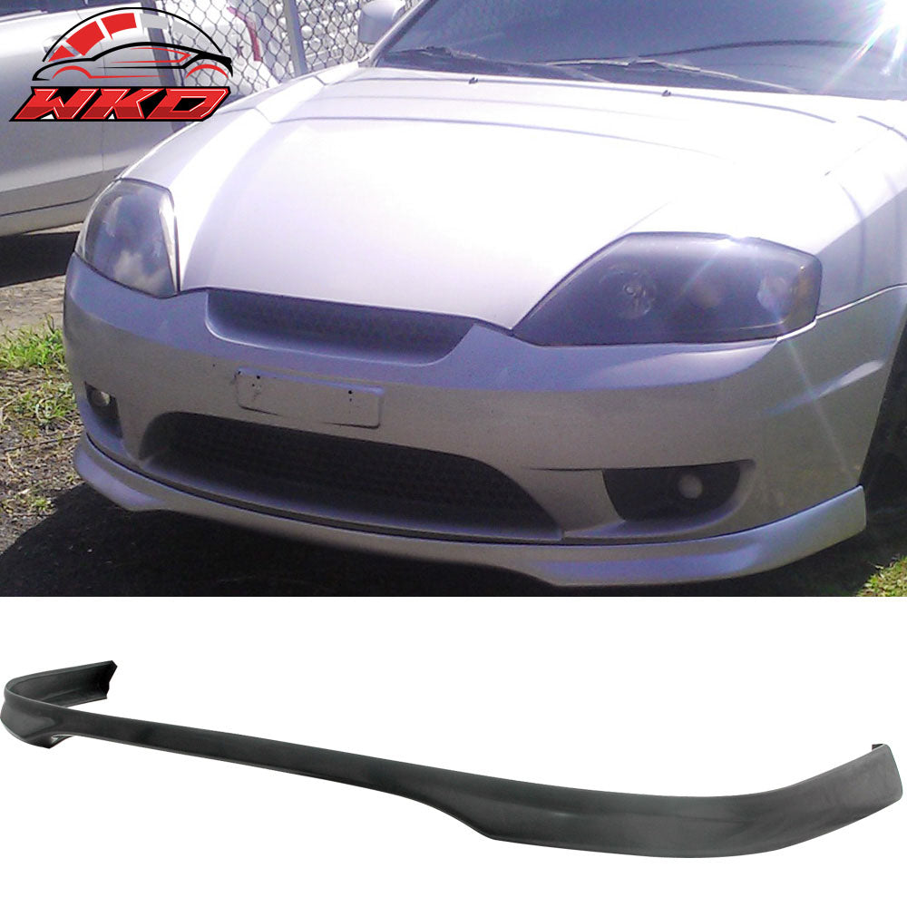 Fits 03-04 Tiburon Coupe 2Dr BLK Front Bumper Lip Spoiler PU
