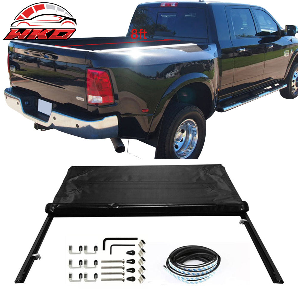 Fits 02-17 Dodge Ram 1500 2500 8FT Trunk Bed Lock Soft Roll Up Tonneau Cover