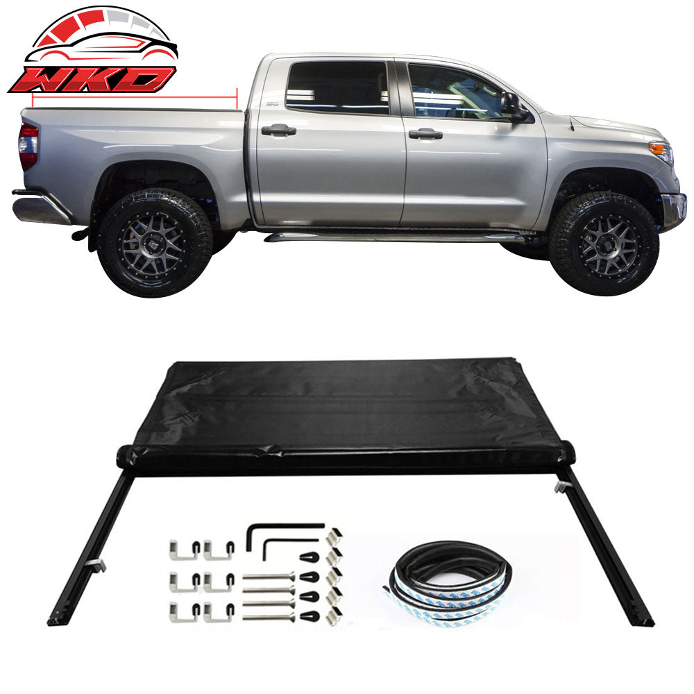 Fits 07-16 Tundra SR5 Crew max 5.5ft Lock Soft Roll Up Tonneau Cover Trunk Bed