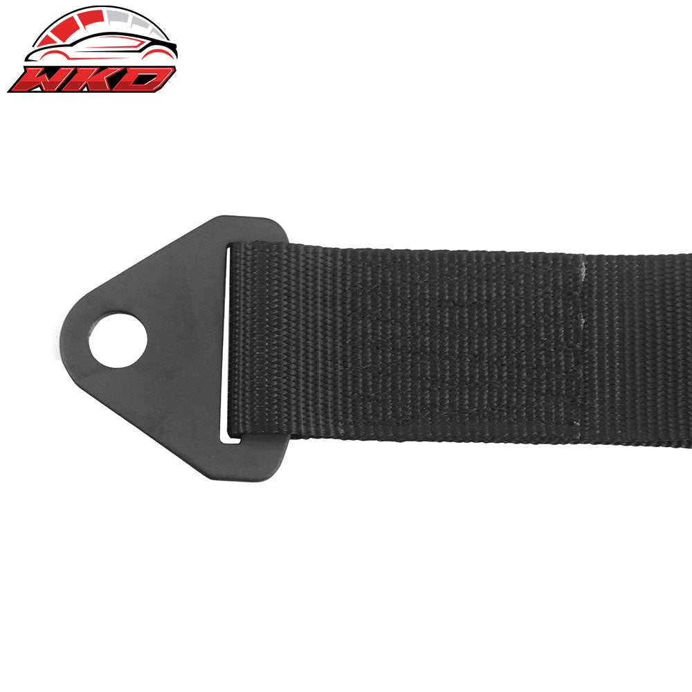 5700lbs Universal Black Tow Strap Decorative Racing Trailer Belt With IKON Logo