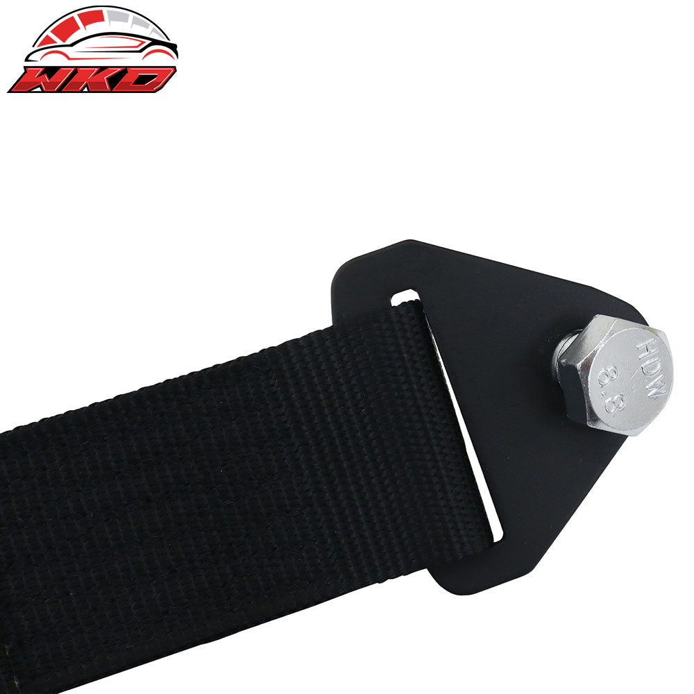 5700lbs Universal Black Tow Strap Decorative Racing Trailer Belt With IKON Logo