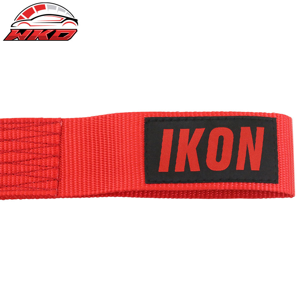 5700lbs Universal Red Tow Strap Rope Decorative Racing Trailer Belt w/ IKON Logo