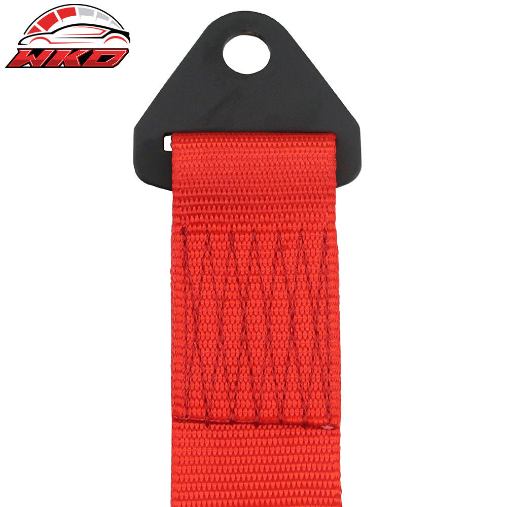 5700lbs Universal Red Tow Strap Rope Decorative Racing Trailer Belt w/ IKON Logo