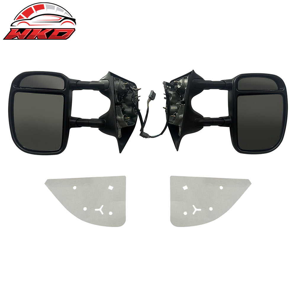 Fits 03-07 Ford F250/F350 Super Duty Towing Mirrors Texture Cover w/ Turn Signal