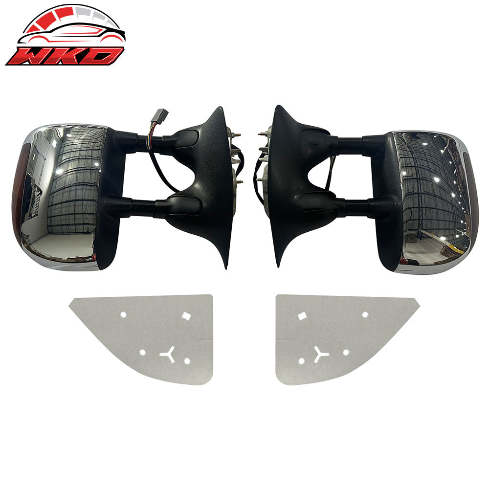 03-07 Ford F250/F350 Super Duty Towing Mirrors Chrome Cover w/ Turn Signal | Wholesale