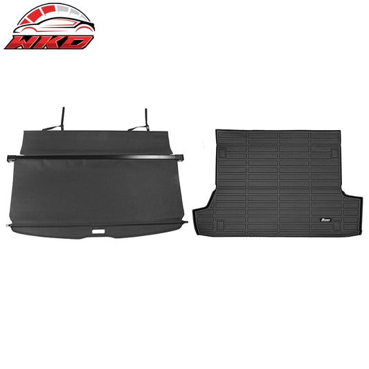 Wholesale 10-24 Toyota 4Runner 3D Molded TPE Trunk Mat Cargo Liner Pad +Cargo Cover - Wikond Auto