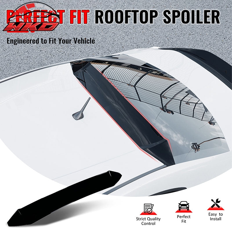 Fits 13-20 Toyota 86 BRZ FR-S IKON V3 Gloss Black Rear Window Roof Spoiler ABS