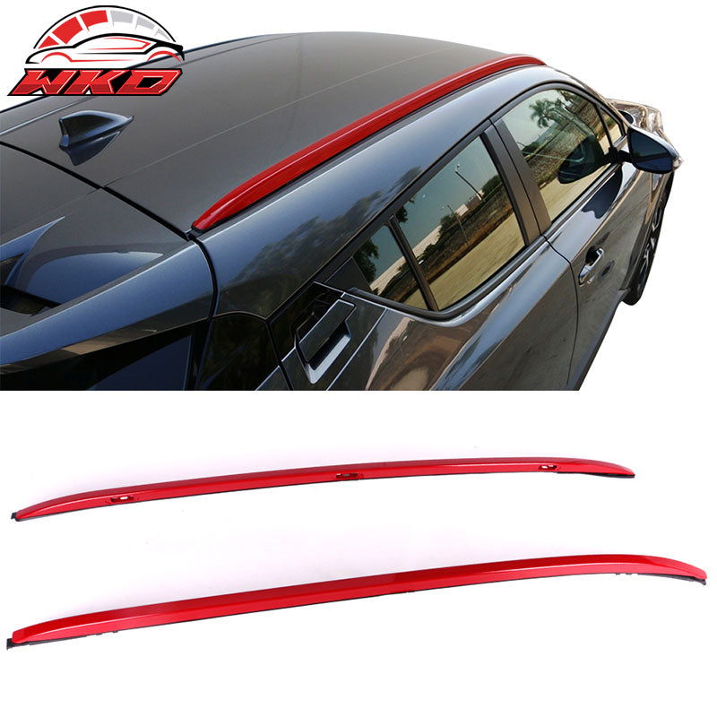 Fits 18-20 Toyota C-HR OE Style Red Top Roof Rack Rails Cargo Cross Bar Aluminum