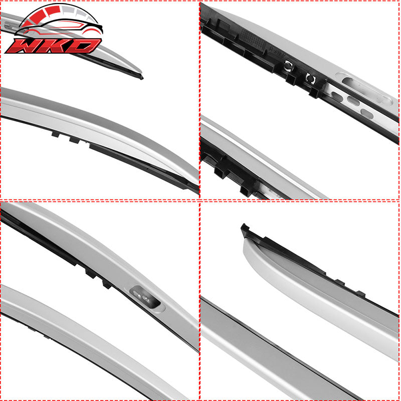 Fits 18-20 Toyota C-HR OE Style Silver Top Roof Rack Rails Cargo Bar Aluminum
