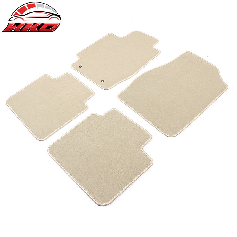 Fits 02-06 Toyota Camry Car Floor Mats Liner Front Rear Nylon Beige Carpets 4PCS