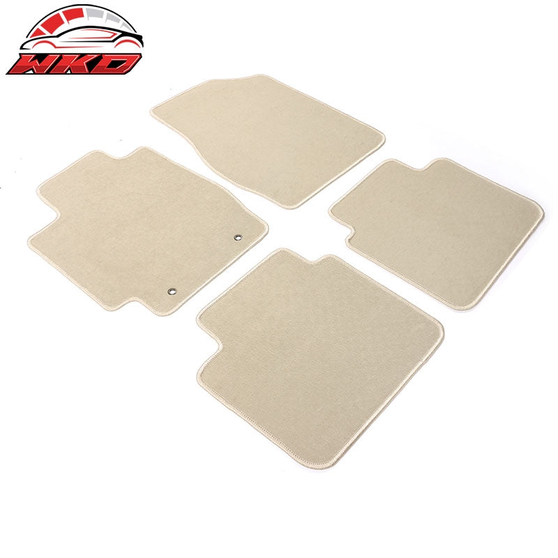 Fits 02-06 Toyota Camry Car Floor Mats Liner Front Rear Nylon Beige Carpets 4PCS
