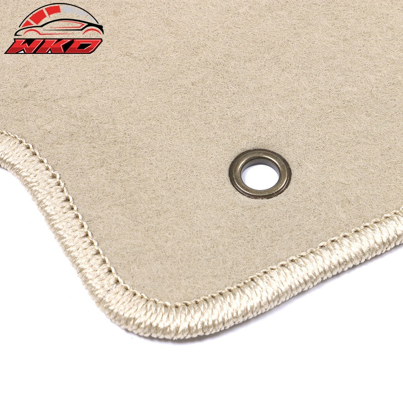 Fits 02-06 Toyota Camry Car Floor Mats Liner Front Rear Nylon Beige Carpets 4PCS