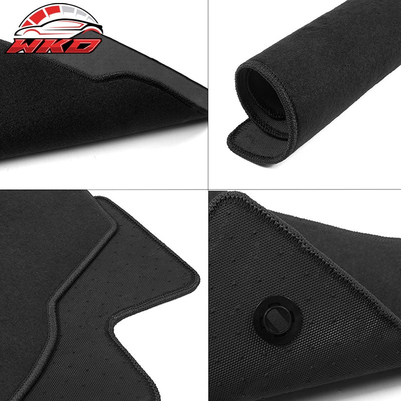 Fits 07-11 Toyota Camry Floor Mats Nylon Black Non-Slip Auto Carpets 4PC Set