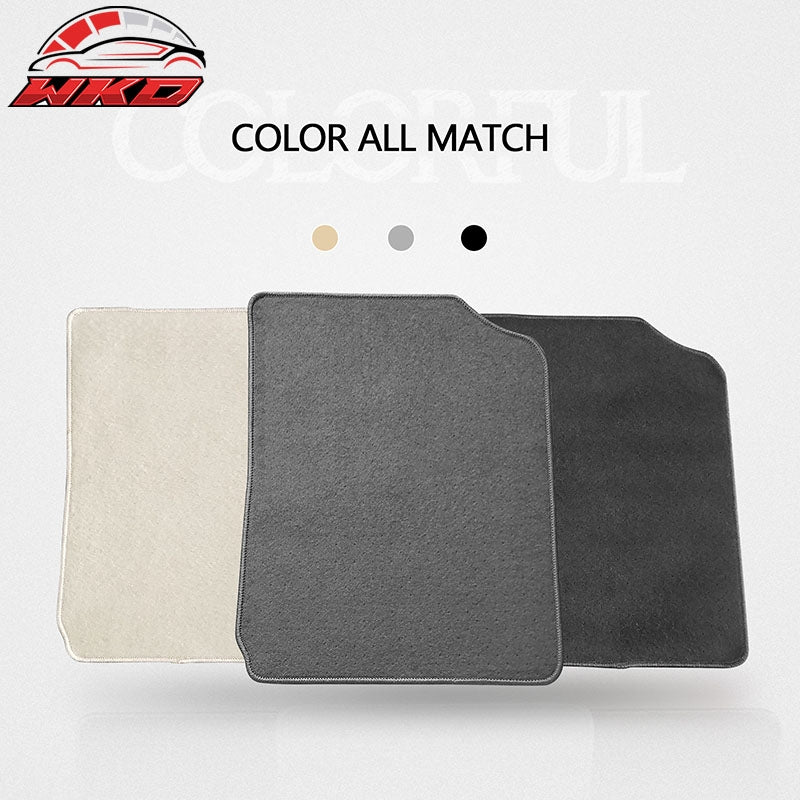 Fits 07-11 Toyota Camry 4PCS Front Rear Floor Mats Anti-slip Carpets Nylon Grey