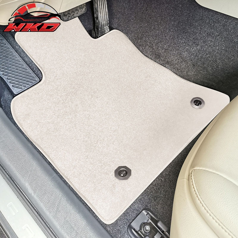 Fits 18-24 Toyota Camry Nylon Car Floor Mats Carpet Front & Rear 4PC Set - Beige
