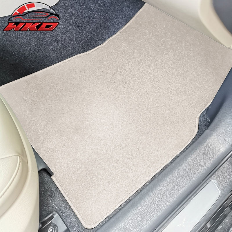 Fits 18-24 Toyota Camry Nylon Car Floor Mats Carpet Front & Rear 4PC Set - Beige