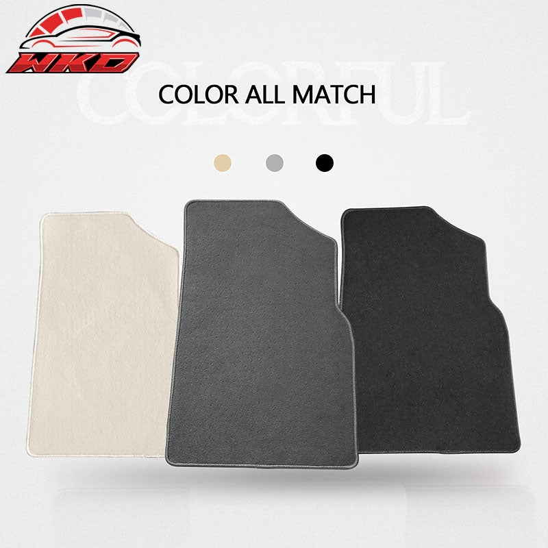 Fits 18-24 Toyota Camry Nylon Car Floor Mats Carpet Front & Rear 4PC Set - Grey