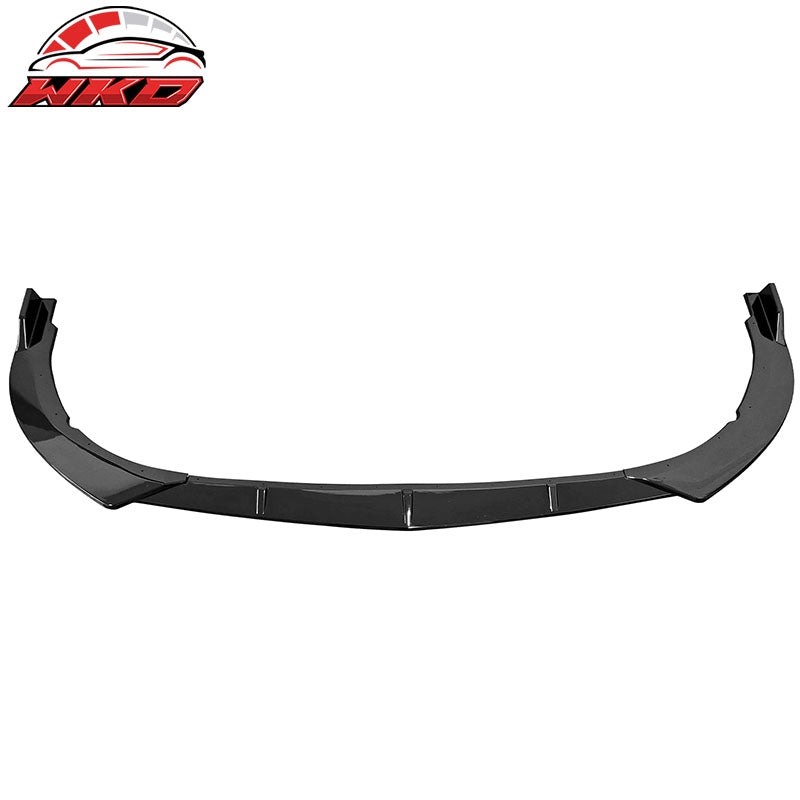 Fits 21-24 Toyota Camry LE IKON Style 3PCS Front Bumper Lip PP Gloss Black