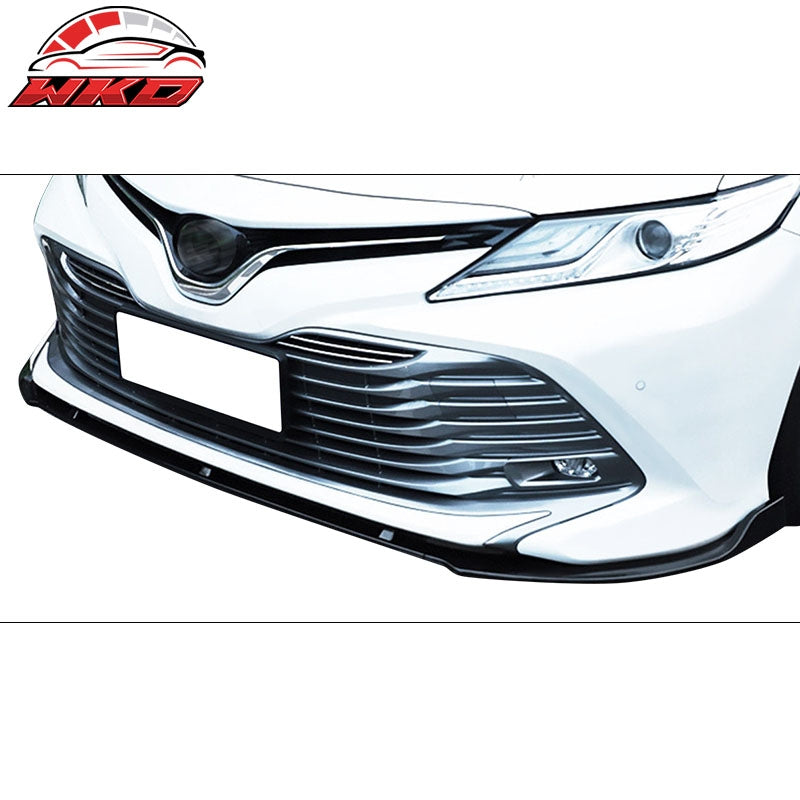 Fits 18-20 Toyota Camry LE Style Front Bumper Lip PP Matte Black