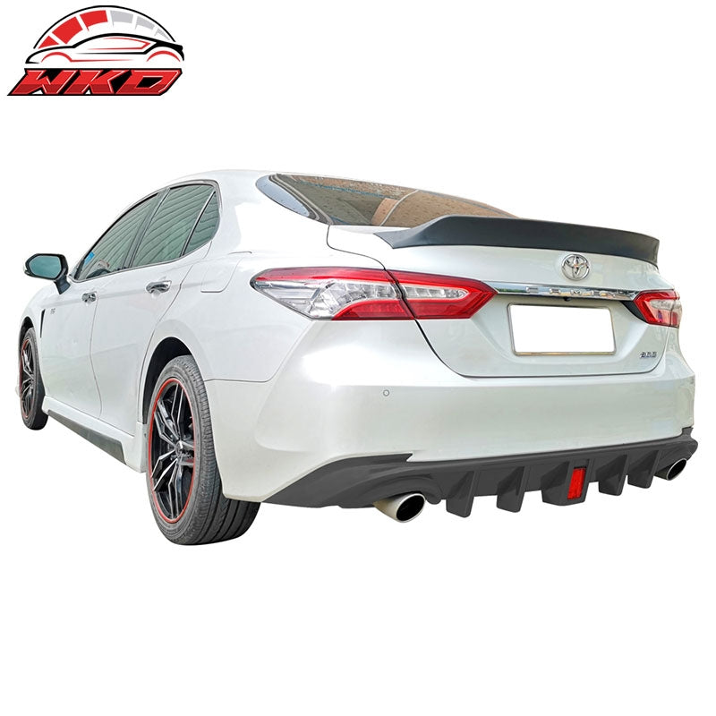 Fits 18-24 Toyota Camry LE XLE Rear Bumper Lip Diffuser 3RD Brake Light Tip PP