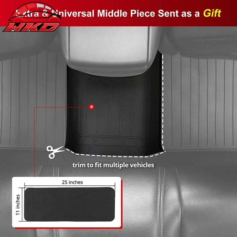 Fits 12-17 Toyota Camry Latex Car Floor Mats Liner All Weather Carpets Black 5PC