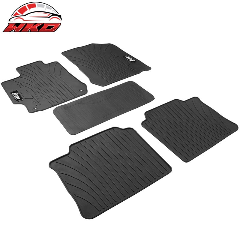 Fits 12-17 Toyota Camry Latex Car Floor Mats Liner All Weather Carpets Black 5PC