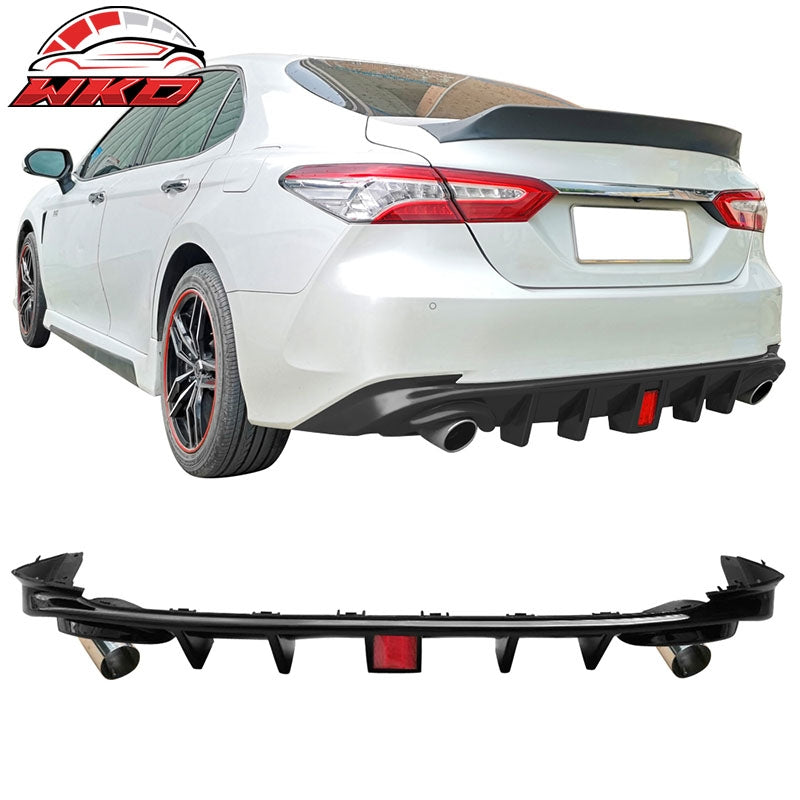 Wholesale 18-24 Toyota Camry Rear Bumper Lip Diffuser 3RD Brake Light Tip Gloss Black