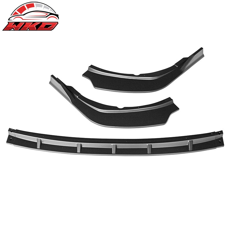 Fits 21-24 Toyota Camry SE 3PC Front Bumper Lip Spoiler PP Matte Black Splitter