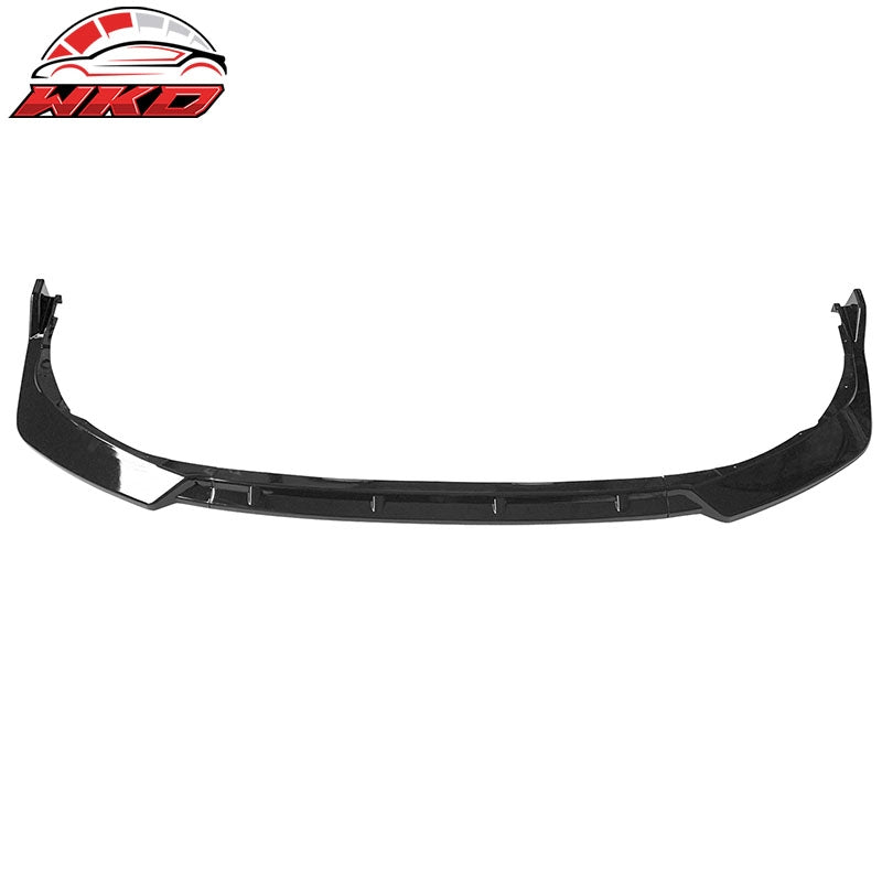Fits 21-24 Toyota Camry SE 3PCS Front Bumper Lip Spoiler IKON Style Gloss Black