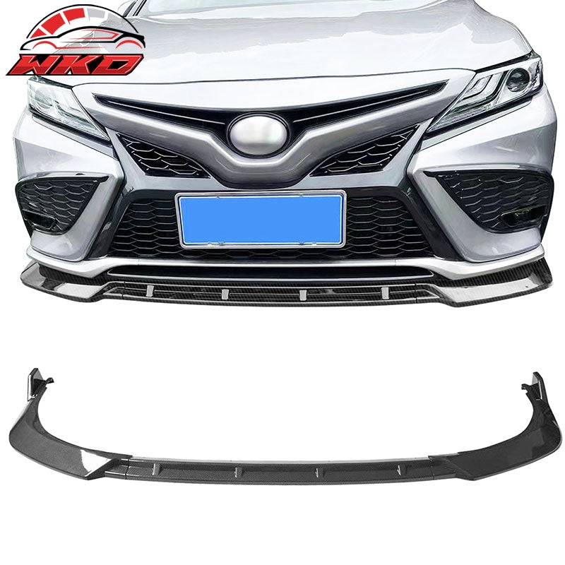 Wholesale 21-24 Toyota Camry SE IKON Style 3PC Front Bumper Lip PP Carbon Fiber Print
