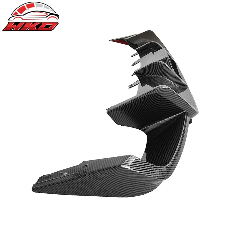 Fits 18-24 Toyota Camry SE XSE Rear Diffuser Lip W/LED Light Carbon Fiber Print