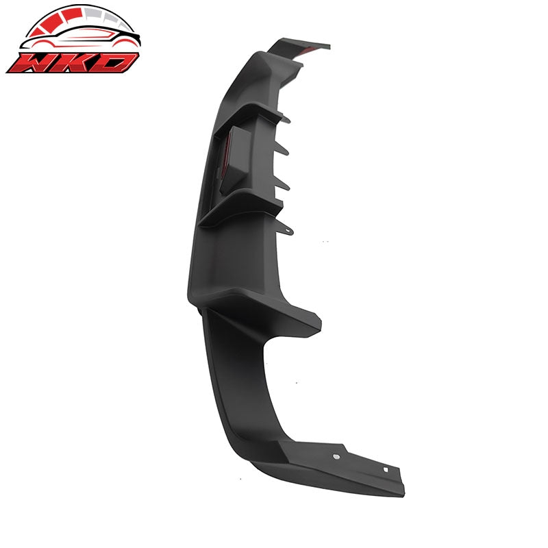 Fits 18-24 Toyota Camry SE XSE Rear Diffuser Lip W/LED Light Lamp - Matte Black