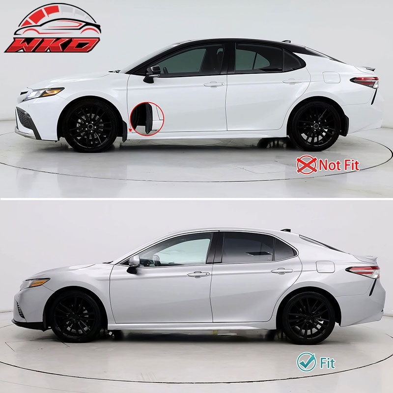 Fits 18-24 Toyota Camry SE XSE Side Skirts TRD Rocker Panel Carbon Fiber Print