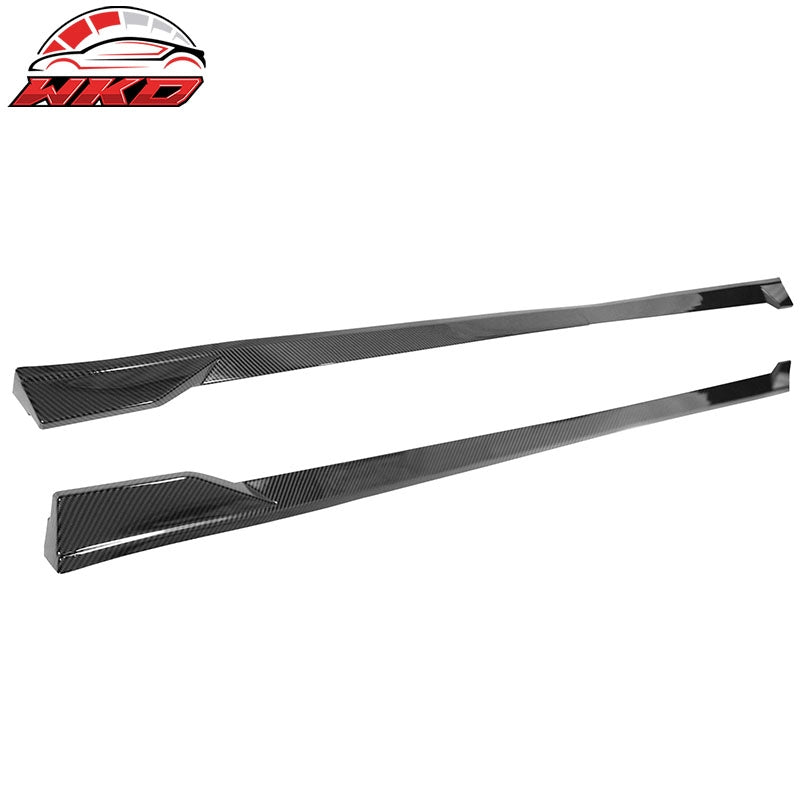 Fits 18-24 Toyota Camry SE XSE Side Skirts TRD Rocker Panel Carbon Fiber Print