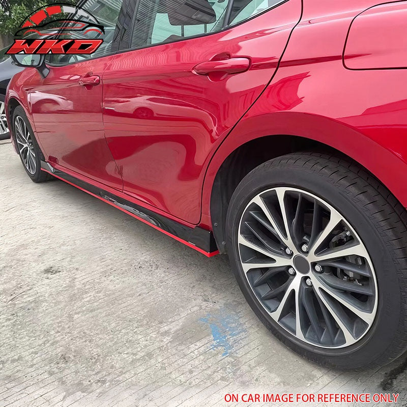 Fits 18-24 Toyota Camry SE XSE Side Skirts TRD Style Rocker Panels Matte Black