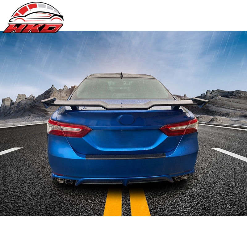 Fits 18-24 Toyota Camry TRD Style Rear Trunk Spoiler Wing Lip ABS Matte Black